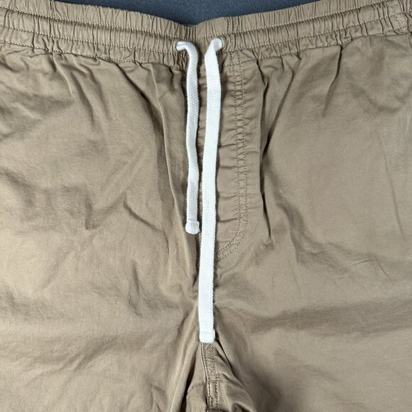 J Crew Shorts Mens Large Khaki Tan Drawstring Casual Elastic Waist Re-Imagined - Picture 3 of 10